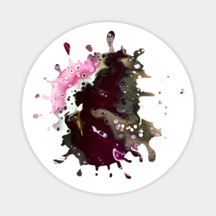 Pink/Purple/Gray Acrylic Pour Painting Magnet